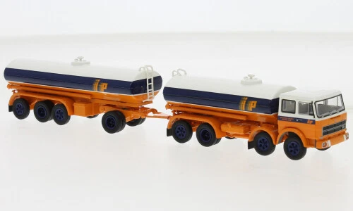 BREKINA 58556 Fiat 691 Millepiedi IP autocisterna con rimorchio HO 1 87