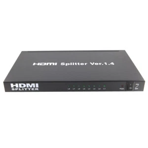 US 8 Port 1080P HD HDMI Splitter W/ Power Adapter HDTV Bluray Xbox PS3 - Picture 1 of 9