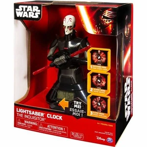 Reloj despertador sable de luz Star Wars The Inquisitor con luces y sonidos intermitentes ~NUEVO - Imagen 1 de 2