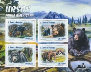 Sao Tome e príncipe 6781-6784 Sheetlet nuevo con goma original 2016 osos - Imagen 1 de 1