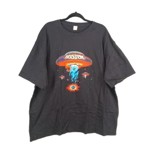 NWOT BOSTON Band T-shirt Men 2XL 100% Cotton Black Knit Crew Neck - Picture 1 of 9