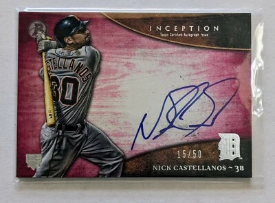 2014 Bowman Inception Nick Castellanos Pink Rookie Autograph /50 RC  Phillies - Image 1 of 2