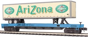 O-Gauge - MTH - Long Island Flatcar w/ 48' Trailer (Arizona) #1025 - Picture 1 of 1