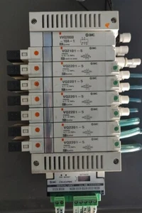 SMC EX120-SDN1 serielle Schnittstelleneinheit SQ mit (8) Magnetventilen 24VDC Ventil - Bild 1 von 4