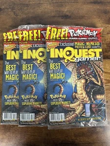 Lot Of (3) SEALED INQUEST GAMER Magazine #58 Pokemon Magic Card February 2000 - Picture 1 of 5