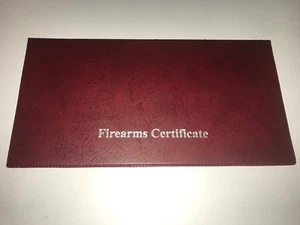 DOBLE BURG -- impreso CERTIFICADO DE ARMAS DE FUEGO/PORTACARTAS/CARTERA - SGC/FAC - Imagen 1 de 2