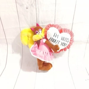 Good Stuff Valentine's Girl's Bunny Hard Styrofoam Plush Toy 13" Carnival Style - Picture 1 of 10
