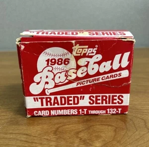 ⚾️ VINTAGE MLB 1986 TOPPS BASEBALL "TRADED" SERIES PARTIAL SET W/ORIGINAL BOX - Picture 1 of 9