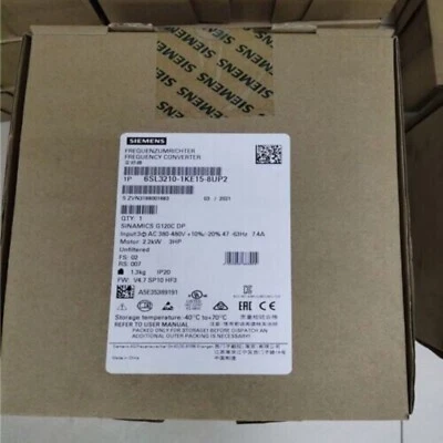 New Siemens 6SL3 210-1KE15-8UP2 6SL3210-1KE15-8UP2 G120C RATED POWER 2,2KW - Image 1 of 3