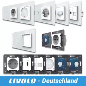 LIVOLO FUNK LICHTSCHALTER FUNKSCHALTER STECKDOSEN DIMMER WECHSELSCHALTER WEIß -A - Bild 1 von 258