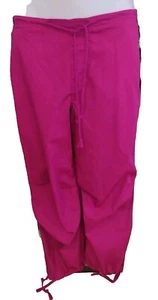 Happily Grey Parachute Pants Woman's Size Small Drawstring Pockets Pink Bottoms - Picture 1 of 10