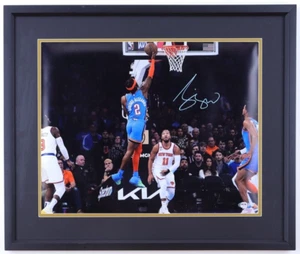 Shai Gilgeous-Alexander firmato su misura incorniciato OKC Thunder display fotografico (PSA) - Foto 1 di 6