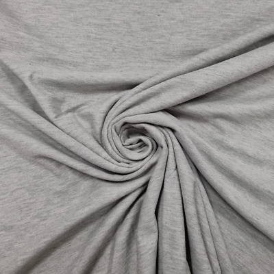 Baumwollstoff Meterware, T-Shirt Stoff grau meliert 200 cm breit 50 cm Einheit - Bild 1 von 3