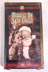 Miracle on 34th Street VHS 1947 50th Anniversary 1997 Clamshell Case Sealed NEW - Picture 1 of 4