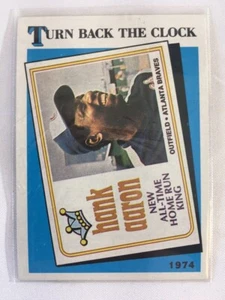 1989 Topps Hank Henry Aaron Atlanta Braves Turn Back The Clock No. 663 - Picture 1 of 2