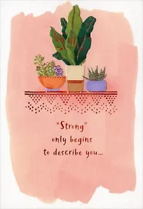Tarjeta amorosa del día de la madre PARA HERMANA FUERTE, estante para plantas de American Greetings +✉ - Imagen 1 de 6