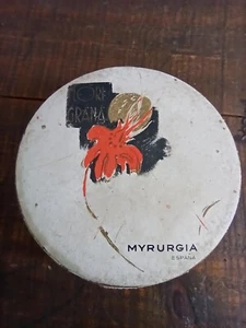 ANTIQUE MYRURGIA PERFUMED DUSTING POWDER BOX, TALC - SEALED - MADE IN SPAIN - Picture 1 of 9