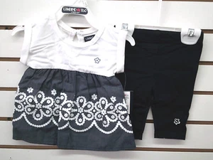 Infant Girls Limited Too $38 2pc Chambray & White Set Size 3/6Months - 6/9Months - Picture 1 of 6