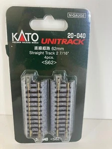 Kato 20-040 Rail Droit / Straight Track 62mm 4pcs - Echelle N - Imagen 1 de 1