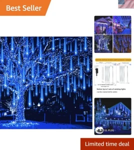 Meteor Shower Lights Outdoor Christmas Lights UL Certified Falling Rain Drop ... - Picture 1 of 10