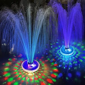 Floating Pool Fountain with Underwater Light Show, Rechargeable Battery Powered - Picture 1 of 6