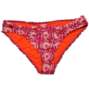 Traje de baño con parte inferior de bikini Old Navy para mujer talla mediana estampado rosa fruncido - Imagen 1 de 9