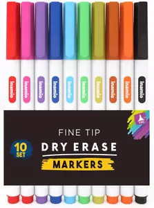 Dry Erase Markers Fine Tip - 0.5Mm Whiteboard Markers - Ultra Thin, Fine Point W - Picture 1 of 12