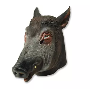 Maschera cinghiale maiale maiale animale adulto uomo costume maschera lattice - Foto 1 di 1