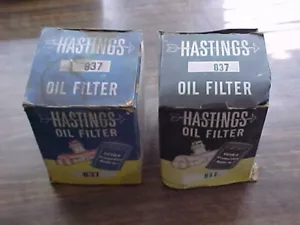 2 VINTAGE NOS HASTINGS 837 OIL FILTERS - Picture 1 of 5