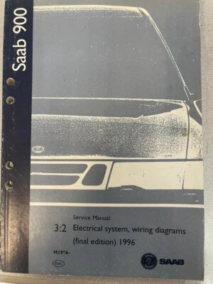 Manual De Diagramas De Cableado Del Sistema Eléctrico OEM Saab 900 3:2 1996 - Imagen 1 de 2