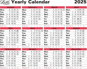 Letts of London Yearly Calendar 2025 - Picture 1 of 1