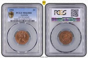 Australia 1981 No SD 2c Coin PCGS MS63RB #7961 - Picture 1 of 1