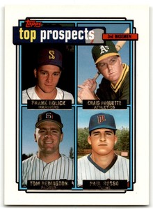 1992 TOPPS FRANK BOLICK/CRAIG PAQUETTE/TOM REDINGTON/PAUL RUSSO SEATTLE