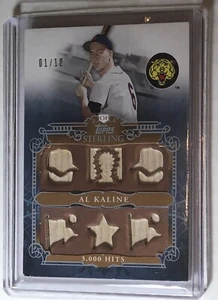 2010 Topps Sterling Stats 6 Piece GU Memorabilia 1/10 Al Kaline Relic Card Tiger - Picture 1 of 2