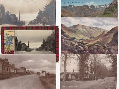 1916/17 7 x INVERGORDON & AREA PPCs +++++ MACHINE CANCELS NO TOWN NAME IN WW1 - Image 1 of 2