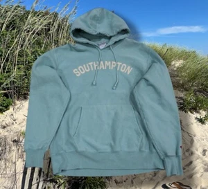 VINTAGE CHAMPION REVERSE WEAVE SOUTHAMPTON NY LARGE HAMPTONS HOODIE SWEAT SHIRT - Picture 1 of 11