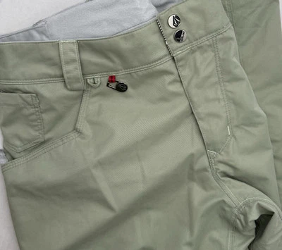 Pantalones de nieve Volcom ligeramente removidos para mujer talla grande agotados difíciles de encontrar verde salvia Foto 1 de 4