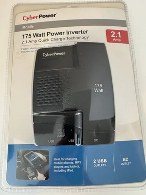 CyberPower Mobile 175 vatios inversor de potencia 2,1 amperios tecnología de carga rápida NUEVO Foto 1 de 4
