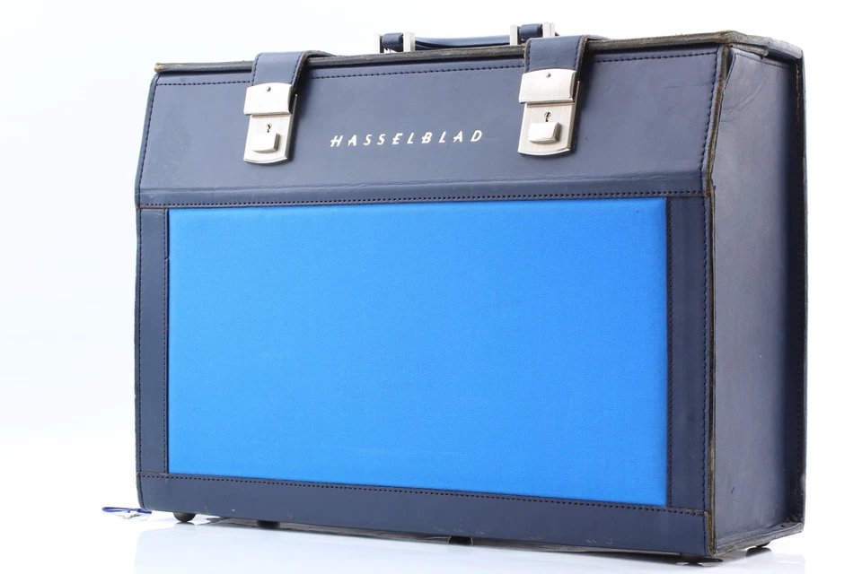 RARO [Casi COMO NUEVO+++] Hasselblad Estuche de Cuero Azul Bolso para Lente de Cámara de JAPÓN Foto 1 de 4