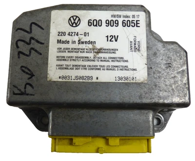 6Q0909605E VW New Beetle Cabrio 1Y centralina airbag centralina airbag originale - Immagine 1 di 3