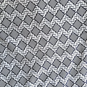 Vintage 1970's Polyester Doubleknit Sewing Fabric 3 yds x 62" Navy Blue & White - Picture 1 of 4