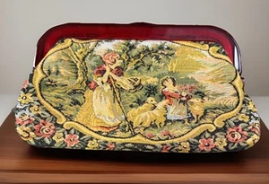 Vintage Tapestry Clutch with Bakelite Frame - Picture 1 of 6