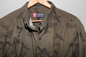 Chaps Ralph Lauren Duck Hunting Button Down Hemd L Preppy Olive Green Ivy Style - Bild 1 von 5