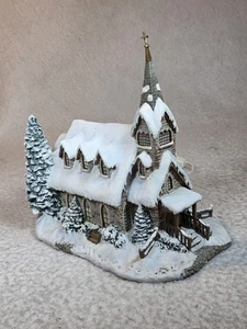 2000 Thomas Kinkade Hawthorne Village Christmas Collection Light of Hope Church - Picture 1 of 20