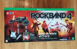 NUOVO * Xbox ONE Rock Band 4 Band in a Box Bundle Batteria Set Microfono Chitarra Disco - Foto 1 di 4