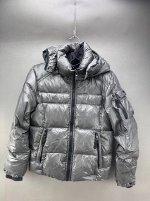 SAM. Abrigo de invierno New York para mujer chaqueta acolchada plateada brillante talla S Foto 1 de 4