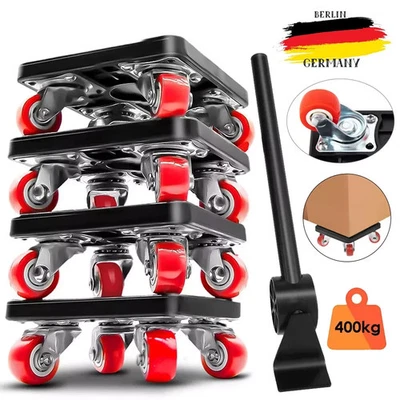 5 tlg Transportroller Set 400 kg Möbelheber Umzughelfer Möbelrollen Möbelrücker~ - Bild 1 von 4
