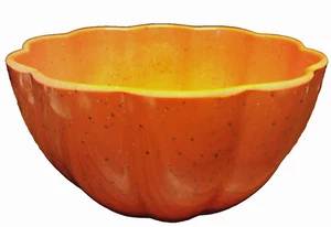 Rachel Ashwell Melamine Orange Speckled Pumpkin Medium-Size Candy Bowl Decor 384 - Picture 1 of 4
