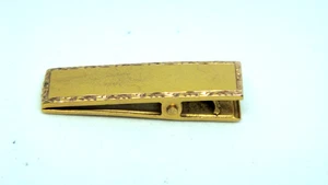 VINTAGE 10K YELLOW GOLD CLIP TIE CLIP 27mm x 7mm. VERY NICE 1.62 - Picture 1 of 5
