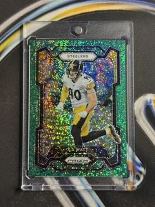 2023 Panini Prizm TJ Watt Green Sparkle /8 SSP #254 - Picture 1 of 2